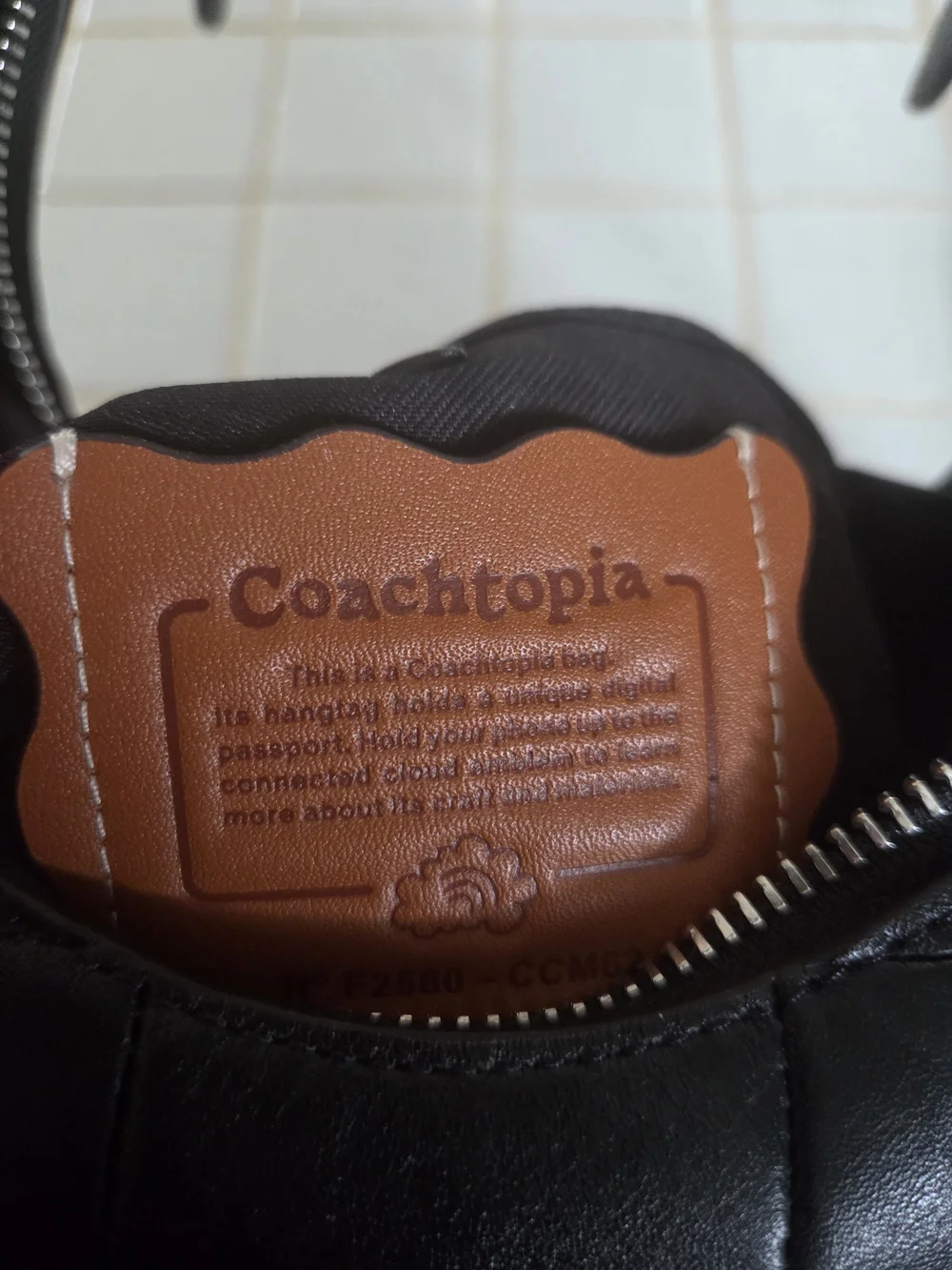 Coach black leather